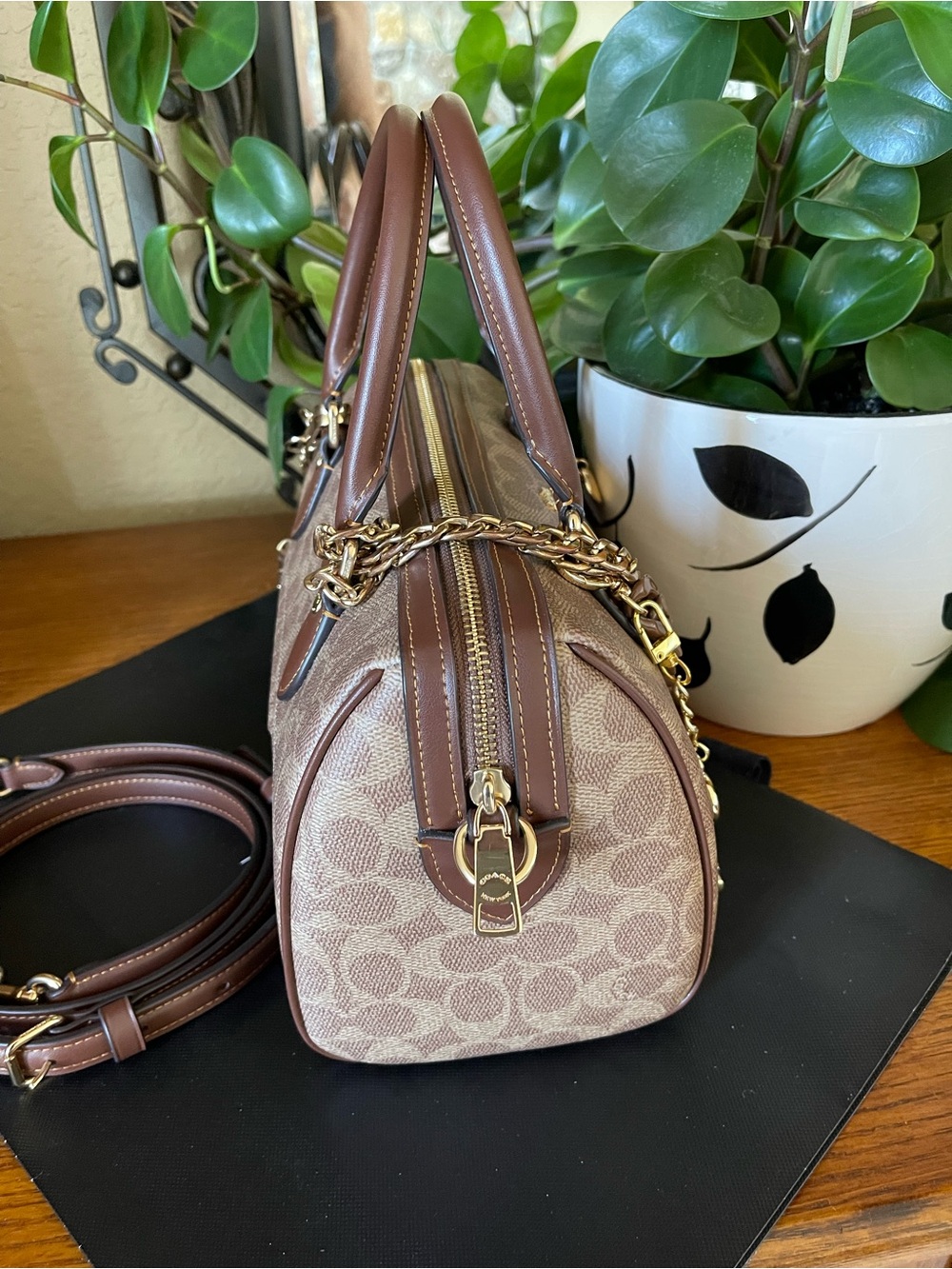 Coach Rowan Satchel with NWT Matching Wallet - Picture 5 of 12